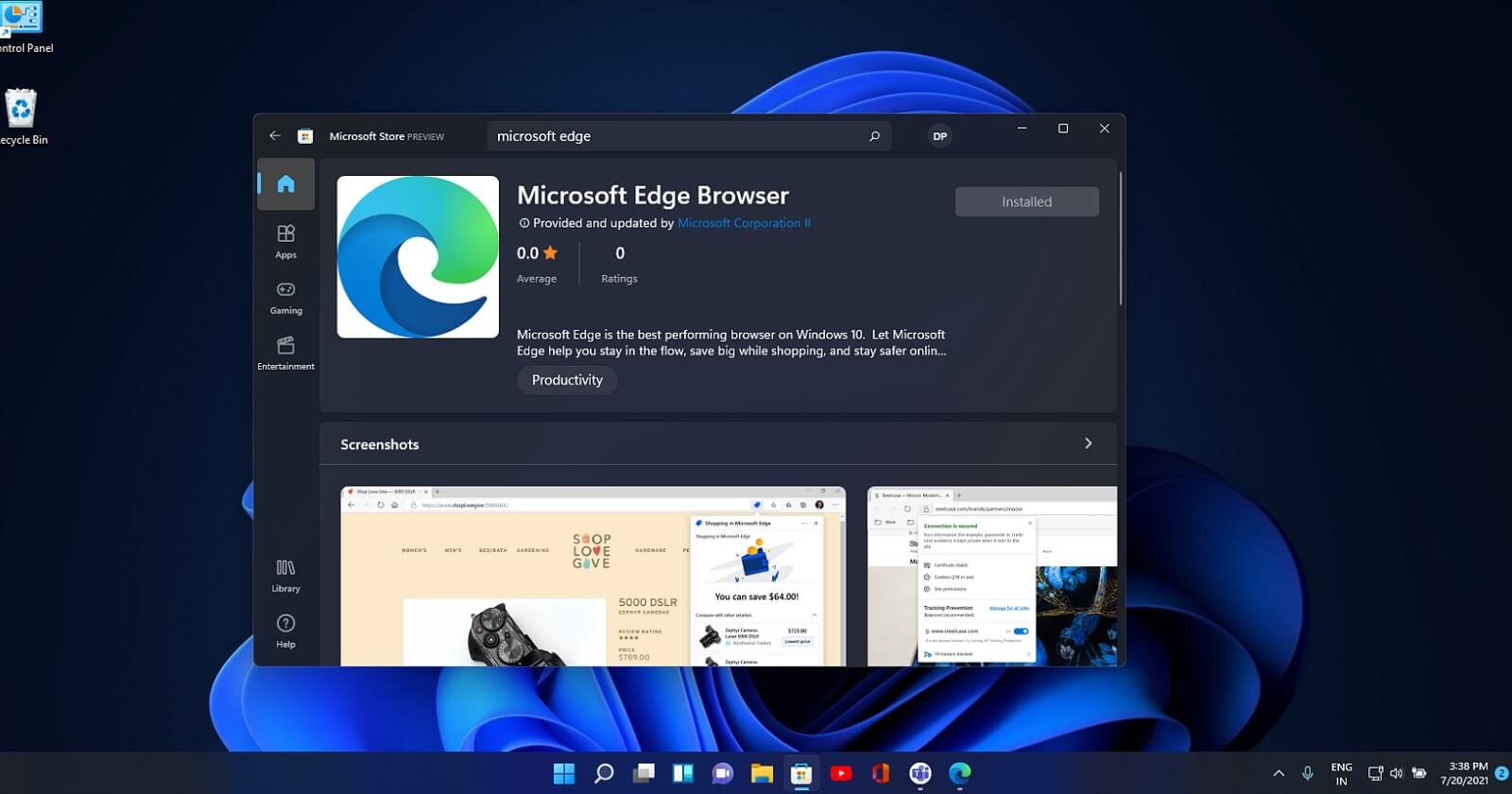 Microsoft Edge на windows 